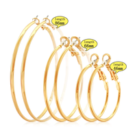 Nouvelles Boucles d'Oreilles Créoles Grandes Plaqué Or Tendance Mode 2026, Style Simple, Design Classique, Accessoire en Alliage pour Femmes