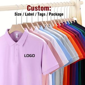 Polos Personalizados con Logotipo Bordado para Hombre, Ropa Deportiva, Polos de Oficina, Polos de Golf de Color Sólido para Hombre - Product Image 2