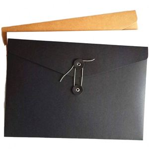 Best Price Custom Kraft Paper Portfolio Bag File Cover Bag A4 Kraft Paper File Bag With Customized Logo - Product Image 1
