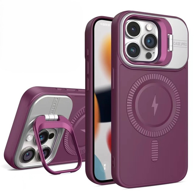Lens Protection Frame Holder Magnetic Wireless Charging Shockproof Phone Case for iPhone 17 Air 16 15 14 13 12 11 Pro Max Plus