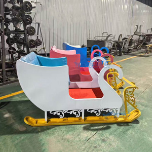 Traîneau de Noël Moderne Grand Format avec Père Noël – Promotion Spéciale Transport Chariot à Chevaux – Produit Populaire - Product Image 1