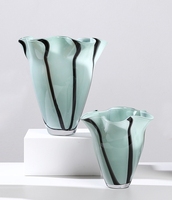 Vase en verre soufflé à la main RYLAVA, forme citrouille, décor moderne pour mariage et maison, arrangement floral pour centre de table