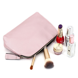 <span class=keywords><strong>Clemence</strong></span>-Bolso de piel sintética personalizado para maquillaje, bolsa de cosméticos con cremallera, patrón de lichi a la moda, bolso de belleza para mujer - Product Image 2