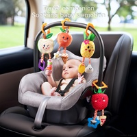 Tumama Kids Nouveautés Jouets de dentition et hochets suspendus amusants pour bébés nouveau-nés, apaisants pour berceaux et poussettes, hochets fruits pomme
