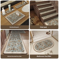 Tapis de marche et d'escalier anti-dérapant pour la maison, épurateur de boue de diatomée et découpable pour les ensembles de tapis à usage domestique