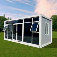 Casa Contenedor Modular Comercial Personalizada con Certificación CE, Estructura de Acero Ligero, Resistente al Fuego y al Viento, para Oficinas, Hoteles