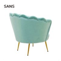 Demers Barrel Chair Beau fauteuil Cohutta Fauteuil d'appoint Shell de salon avec pied en laiton