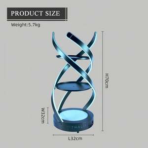 Fournitures de bar en métal personnalisées chaudes discothèque KTV plateau de fruits lumineux support LED assiette de collations créatives plateau de service à plusieurs niveaux - Product Image 5