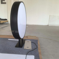 Caja de Luz Acrílica de Doble Cara con Borde de Acero Inoxidable de 100 mm de Grosor, Resistente y Duradera, Personalizada de Fábrica con Soporte y Base
