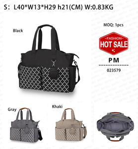 Лидер продаж 2023, новинка, Портативная сумка на одно плечо для мам с геометрическим принтом и сумочкой для соски, индивидуальный Органайзер OEM, стиль логотипа - Product Image 2