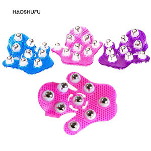 Gants de massage musculaire des tissus profonds en forme de paume à 9 billes personnalisés Rouleau de massage de la <span class=keywords><strong>cellulite</strong></span> corporelle pour le ventre - Product Image 5