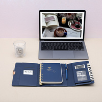 Carnets en cuir vegan A5, classeur personnalisé, agenda personnalisé avec emplacements pour cartes