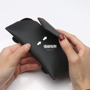 Caja de almacenamiento universal para gafas de <span class=keywords><strong>coche</strong></span>, estuche de cuero para guardar lentes de sol, Visor de <span class=keywords><strong>coche</strong></span> para hombre y mujer - Product Image 5