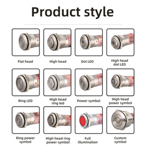 Ul Ce Rohs 16Mm Ring Verlicht Momentary Schakelaar Vergrendeling Schakelaar Rood Groen Blauw <span class=keywords><strong>Lamp</strong></span> 12V Metalen Drukknop Voor Bedieningspaneel - Product Image 3