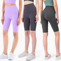 Shorts de yoga personnalisé contrôle du ventre pantalons de course entraînement motard sport taille haute Gym Fitness Yoga Shorts pour les femmes