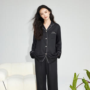 Pijamas de Alta Gama para Mujer, Ropa de Dormir Súper Suave y Lisa, Cuello en V Clásico, Conjunto de Pijamas de Tencel Modal para Mujer, Regalo para el Hogar - Product Image 2