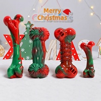 Jouet à mâcher pour chien de Noël indestructible, en caoutchouc, pour nettoyer les dents, pour chiens agressifs, de taille moyenne et grande, vente en gros