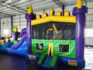 Trampoline gonflable Offre Spéciale violet <span class=keywords><strong>vert</strong></span> château jeu enfants gonflable maison fête saut rebond et toboggan Combo extérieur - Product Image 2