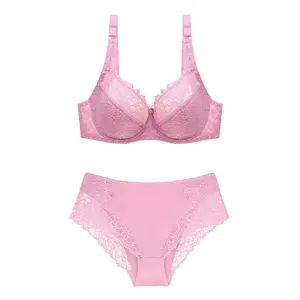 Girl Beauty House T Pants Set Sexy Bra Underwear Set Transparent Ultra Thin  No Steel Ring French Bra Triangle Thong Q0705 From 9,46 €