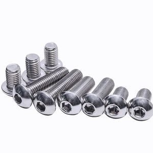 Customized M3 M4 <strong>M5</strong> M6 M8 M10 Stainless Steel Ss304 316 Round Head <strong>Bolts</strong> ISO7380 Mushroom Hexagon Socket Button Head <strong>Bolts</strong> - Product Image 1