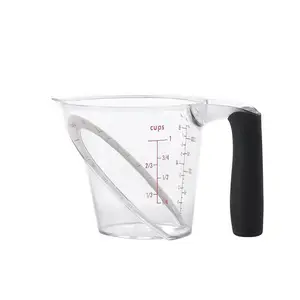 투명 테이프 눈금 측정 컵 플라스틱 측정 컵 베이킹 액체 측정 도구 조미료 주스 컵