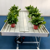 Nouveau grand support de plateau d'inondation de reflux de système hydroponique de bourgeon coulissant de 4x8 avec le cadre durable d'alliage d'aluminium d'acier de Table de banc de roulement