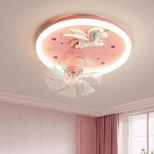 Luce del ventilatore a <span class=keywords><strong>soffitto</strong></span> a LED simpatico cartone animato per ragazzi ragazze camera da letto a spettro completo lampada ABS telecomando ventilatore a <span class=keywords><strong>soffitto</strong></span> con luce - Product Image 1