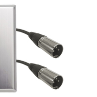 Plaque murale pour câble XLR double femelle vers mâle pour installation audio professionnelle