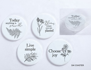 ชุดจานรองแก้วเรซิ่นเคลือบสีรักษ์โลก <span class=keywords><strong>4</strong></span> ชิ้น พร้อมลวดลายดอกไม้สีสันตามสั่ง รูปทรงสี่เหลี่ยมจัตุรัสและสี่เหลี่ยมผืนผ้า สำหรับตกแต่งบ้าน - Product Image 4