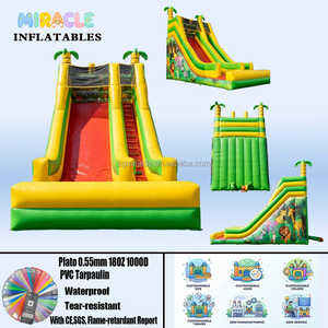 Glissade géante gonflable animaux de la jungle de qualité supérieure, équipement de jeu extérieur pour enfants, idéal pour la location événementielle - Product Image 2