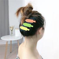 Pinces à cheveux en métal pour femmes et filles, sans pli ni trace, couleur bonbon, accessoires de maquillage, pinces bec de canard, vente en gros