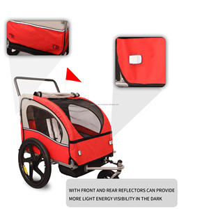 Excellente durabilité pliable vélo enfant remorque poussette avec fenêtre avant conception pratique bébé remorque - Product Image 3