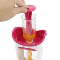 Presse-purée en plastique réutilisable pour enfants station de pressage d'aliments pour bébés maison presse-agrumes manuel pour jus d'aliments complémentaires