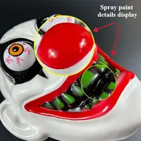 Effrayant Clown masque complet pour Halloween horreur Cosplay accessoire matière plastique pour maison hantée évasion jeu masques de fête