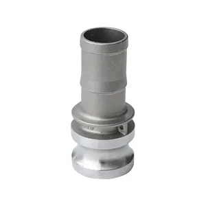 304 Stainless Steel Type E Male Camlock Connector Cam and Groove Adapter by Hose Shank