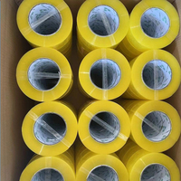 삼호 48mm 강력한 점착 접착 테이프 배송 포장 이동 씰링 두꺼운 노란색 마감 테이프 검정 배경 BOPP 테이프