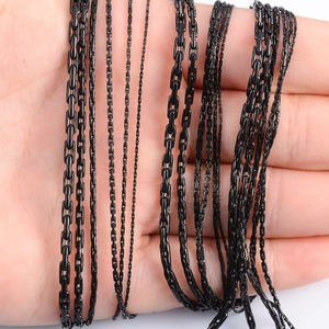 Chaîne fine en acier inoxydable noir de 0,6/0,8/1/1,2/1,8/2,3 mm, collier pour femme et homme, cadeau de fête, bijoux - Product Image 6