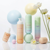 Ensemble de flacons et pots cosmétiques vides en verre dépoli vert, forme capsule unique, 40ml, 100ml, 120ml, 50g, 100g, pour soins de la peau et lotions