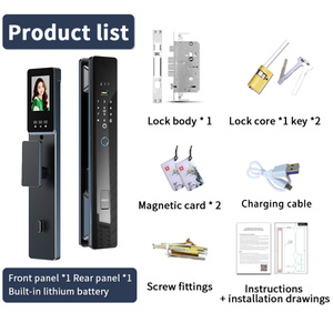 Cerradura WiFi XSDTS K49 Compatible con Tuya/Whishome con Intercomunicador Activo, Desbloqueo Múltiple: Huella Dactilar, Reconocimiento Facial, Contraseña, Tarjeta, Aplicación para el Hogar - Product Image 6