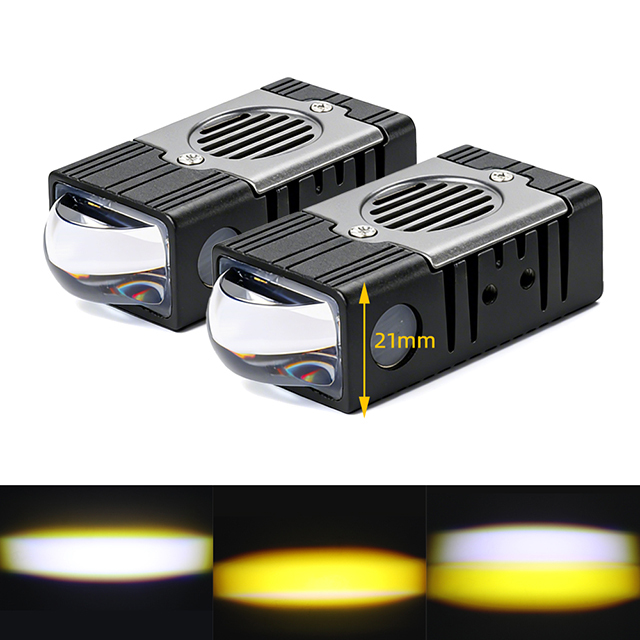 12V Universal Hidden Car Grille LED Lights Kit 50W Amber White Spotlight Car Grill Strobe Lights Spot Hidden Grille Light Kit