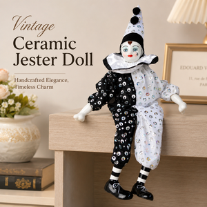 Figura de <span class=keywords><strong>Payaso</strong></span> Pierrot de Cerámica Hecha a Mano, Muñeca de Lujo Personalizada, Decoración Vintage de Grado Profesional para el Hogar, Decoración de Pascua - Product Image 2