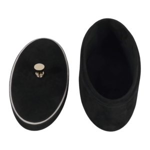 Decorative Suede Storage <b>Box</b> with Lid Modern Oval Black Home Decor Accent for Bedroom Coffee Table Bathroom <b>Vanity</b> - Product Image 3