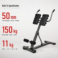 Chaise romaine pliable multifonctionnelle réglable en métal pour la maison, banc d'hyperextension unisexe pour l'entraînement lombaire et abdominal