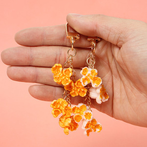 Porte-clés en forme de pop-corn simulé, jouet alimentaire amusant pour sac, pendentif décoratif imitation nourriture - Product Image 3