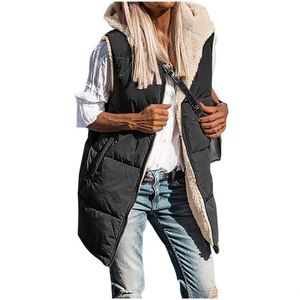 Women's Quilted Gilet <strong>Body</strong> <strong>Warmers</strong> Winter Vest <strong>Fleece</strong> Jacket <strong>Ladies</strong> Winter Sleeveless Coat - Product Image 5