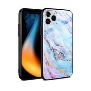 For iphone 12 13 Pro Max <strong>Marble</strong> Back Cover Hard PC TPU Tempered Glass Phone <strong>Case</strong> for iphone 11 12 13 - Product Image 3