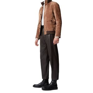 Chaqueta de Invierno Personalizada de Lujo para Hombre, Talla Grande, con Botones, Cuello Alto, Ajustada, de Gamuza Sintética - Product Image 4