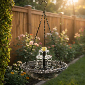 Fuente Solar en Cascada para Baño de Pájaros con Agua Corriente, Fuente Decorativa para Jardín, Patio y Exteriores - Product Image 6