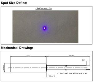 D8x32mm cao coaxiality 405nm 450nm <span class=keywords><strong>Violet</strong></span> màu xanh 3V Ống kính thủy tinh <span class=keywords><strong>Dot</strong></span> <span class=keywords><strong>Laser</strong></span> Diode <span class=keywords><strong>Module</strong></span> cho Gun điểm tham quan <span class=keywords><strong>Laser</strong></span> 10mW 50mW 80mw 100mW - Product Image 2