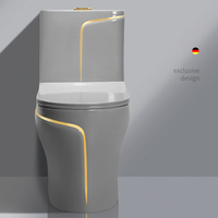 WC monobloc moderne à double chasse, couleur personnalisable, avec siphon en S intégré, en céramique, pour salle de bain, à poser au sol, avec lavabo intégré